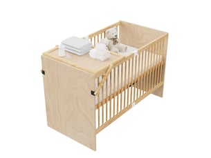 Lit bébé 70x140 cm MEUBLIV coloris naturel