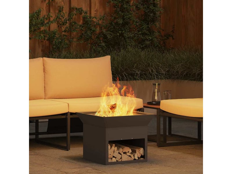  Brasero exterieur, foyer de cheminée noir 50x50x40 cm acier shl13018  - Conforama B