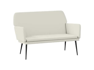 Banc chambre, banc de lit crème 108x79x79 cm velours shl27582