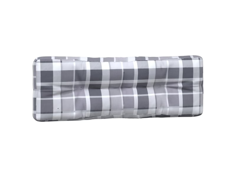  Lot de 2 coussins de palette, coussins de canapé motif à carreaux gris tissu cf59541  - Conforama E