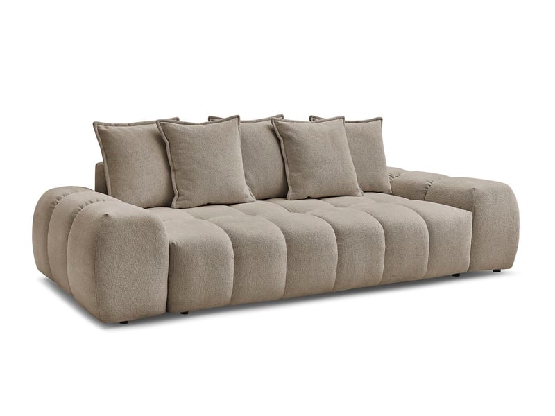  Bobochic canapé droit fixe 3 places everest tissu chiné taupe EVEREST - Conforama A
