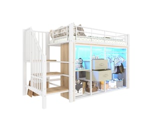 Lit mezzanine 90x200 cm SOGEU   coloris bicolore