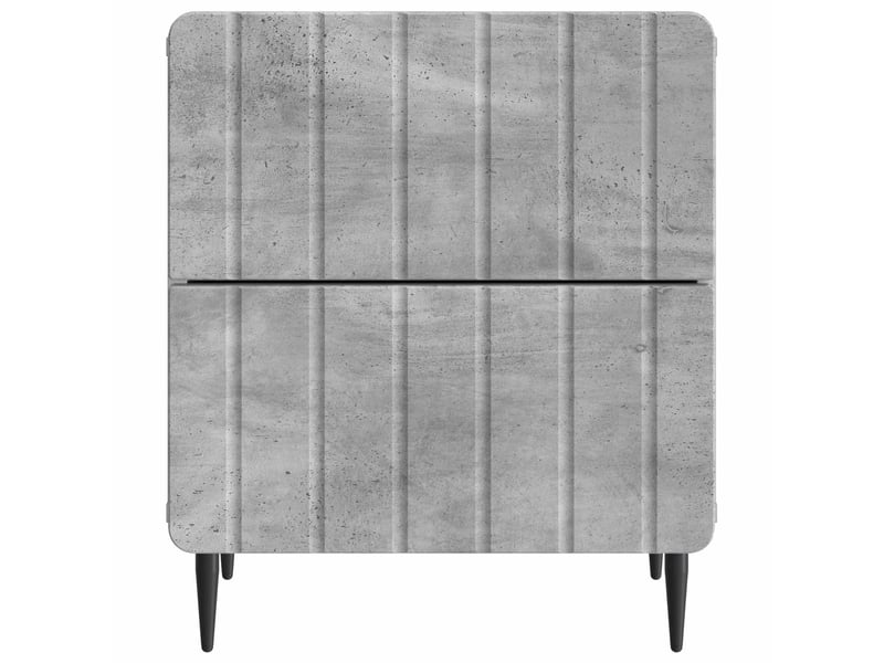 Table de chevet 2 pièces gris béton 43 x 34,5 x 49,5 cm - Conforama E