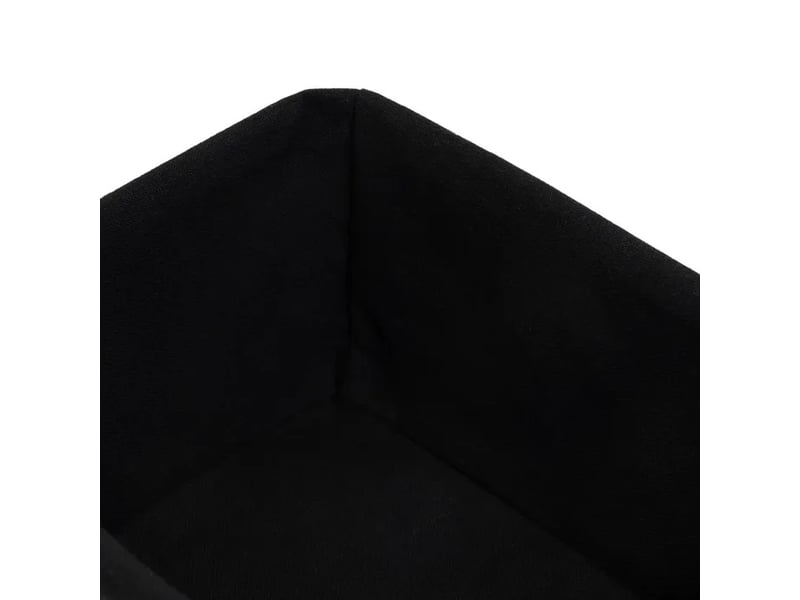  Lot de 4 paniers de rangement multiformes en bambou tressé et tissu noir,corbeilles multi-usages décoratives  - Conforama E