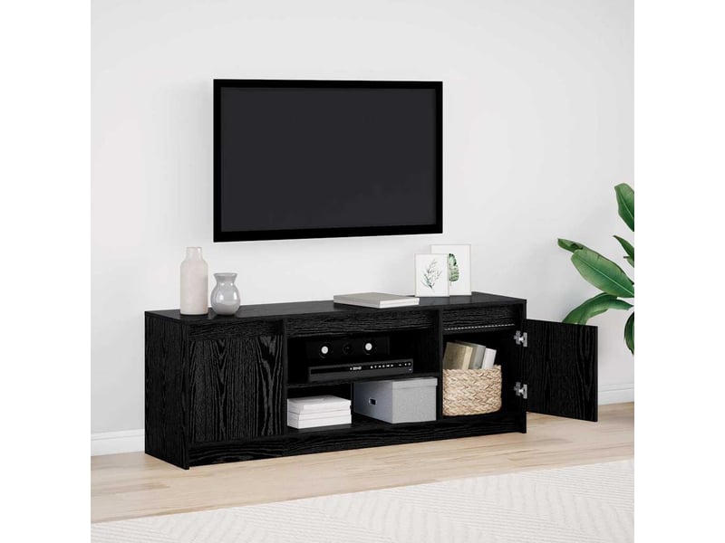 Meuble tv - unites tv 139,5 x 34 x 50 cm noir bois d'ingénierie - Conforama B