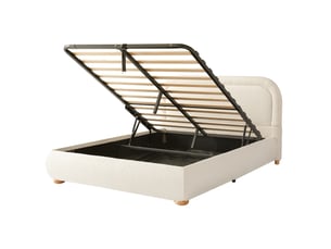 Lit coffre 140x200 cm <strong></strong>  <strong></strong> coloris beige