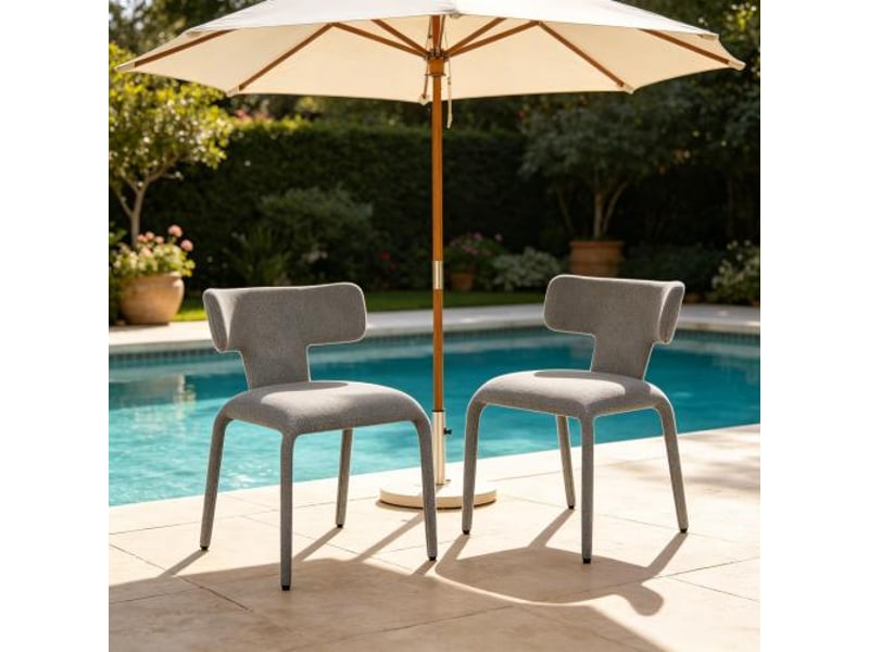 Chaises modernes contemporaines pour salon, cuisine et bureau – dossier courbé, 2 chaises à manger - Conforama E