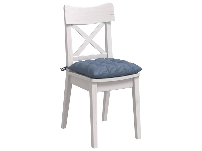  Lot de 4 coussins de siège, coussins décoratifs tissu en velours côtelé bleu cf59976  - Conforama C