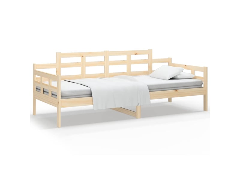  Lit simple- lit adulte -  lit de jour sans matelas bois de pin massif 90x200 cm  - Conforama A
