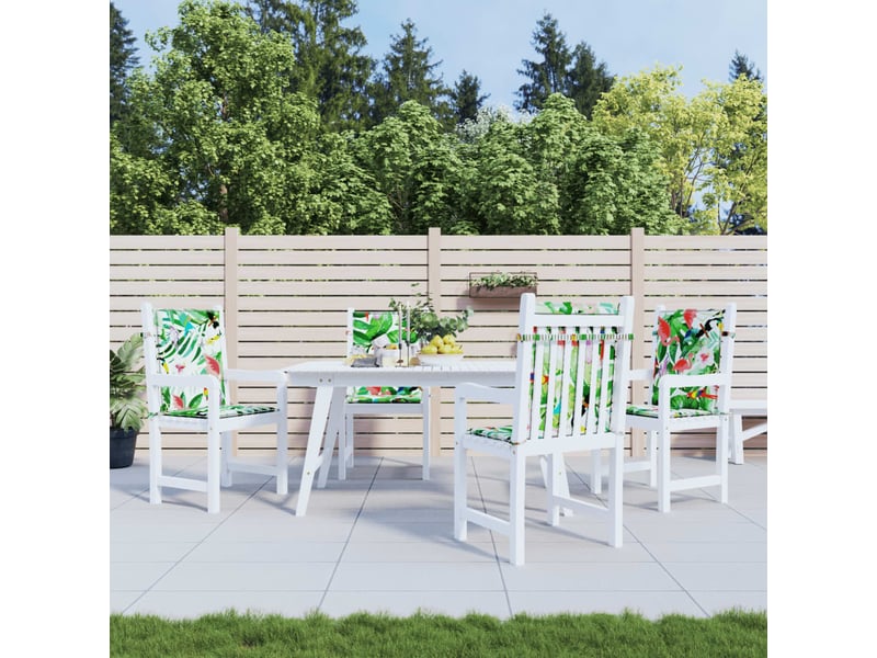  Lot de 4 coussins de dossier,  coussins de dos, tissu oxford vert et rose cf59460  - Conforama B
