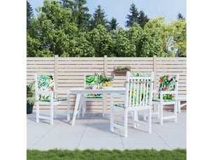 Lot de 4 coussins de dossier,  coussins de dos, tissu oxford vert et rose cf59460