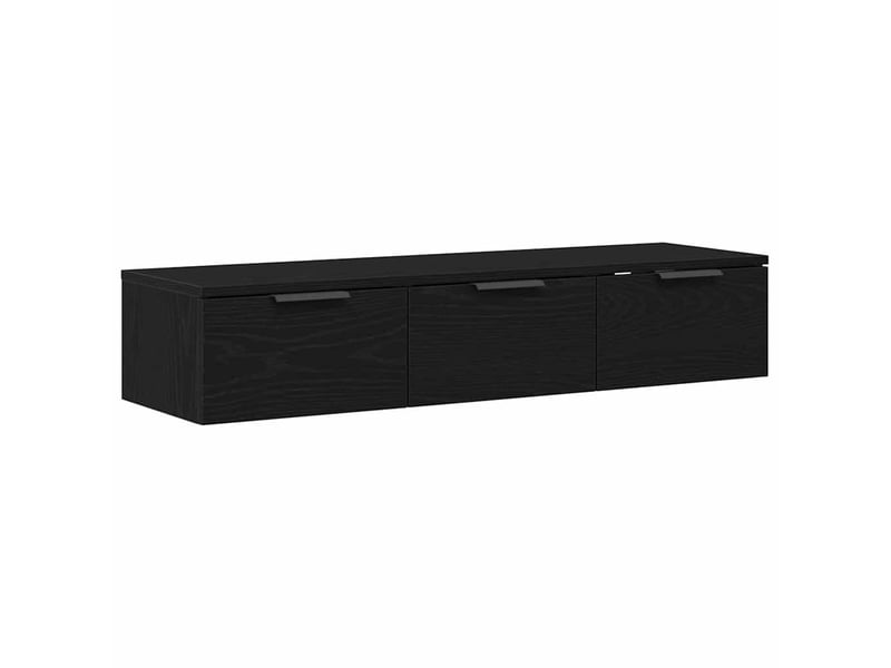  Meuble mural, armoire de rangement chêne noir 102x30x20 cm bois d'ingénierie  - Conforama E
