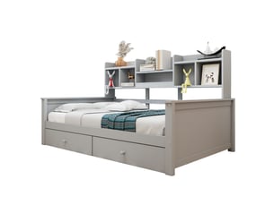 Lit avec rangement 90x200 cm <strong>HAUSS SPOLE</strong>  <strong></strong> coloris gris