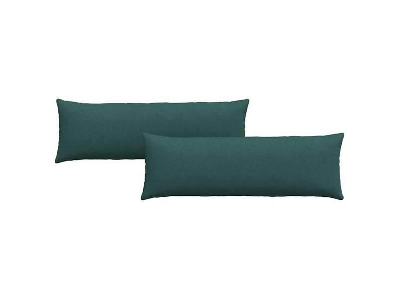 Lot de 2 coussins de canapé, coussins décoratifs tissu vert foncé 120 x 40 cm cf58982 - Conforama A