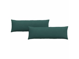 Lot de 2 coussins de canapé, coussins décoratifs tissu vert foncé 120 x 40 cm cf58982