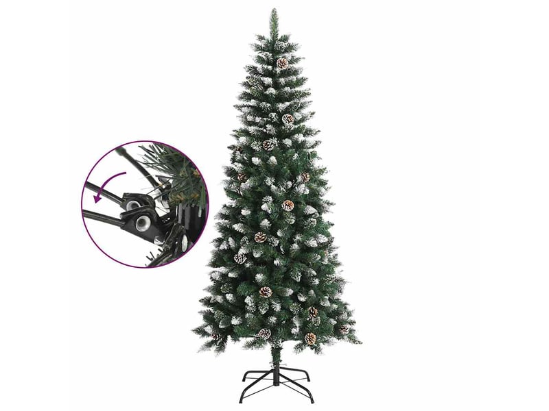  Sapin de noël - arbre de noël artificiel avec support vert 150 cm pvc  - Conforama C