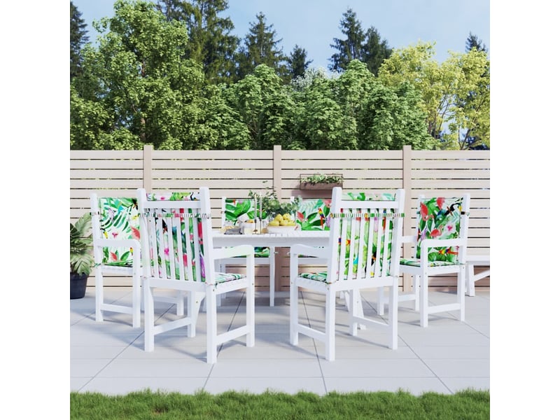  Lot de 6 coussins de dossier,  coussins de dos, tissu oxford vert et rose cf59467  - Conforama B