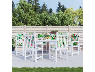 Lot de 6 coussins de dossier,  coussins de dos, tissu oxford vert et rose cf59467