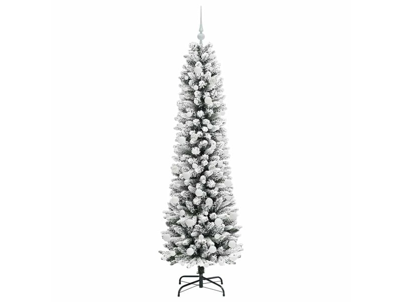  Sapin de noël - arbre de noël artificiel blanc 180 cm pvc, métal et plastique  - Conforama D