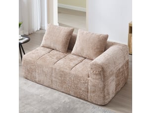 Canapé droit fixe <strong></strong> <strong></strong> 1 place Tissu vert avec coffre de rangement