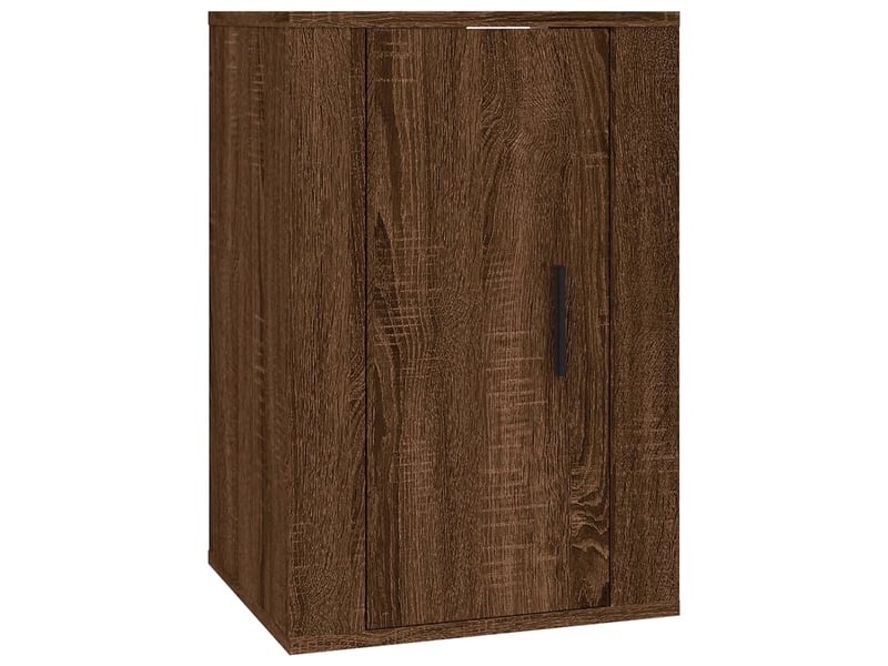  Lot de 2 meuble tv mural, meuble tv suspendu chêne marron 40x34,5x60 cm  - Conforama D