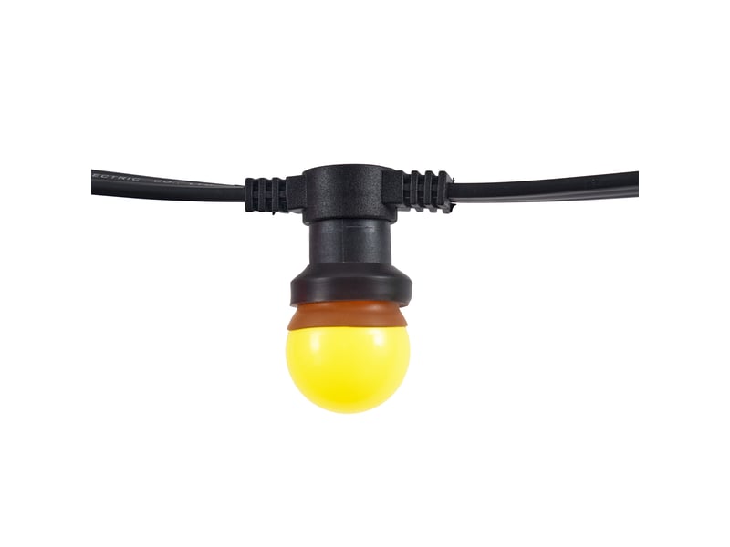  Guirlande lumineuse noire connectable 10m avec prise incl. E27 20 lumières ip64 - lubber  - Conforama E