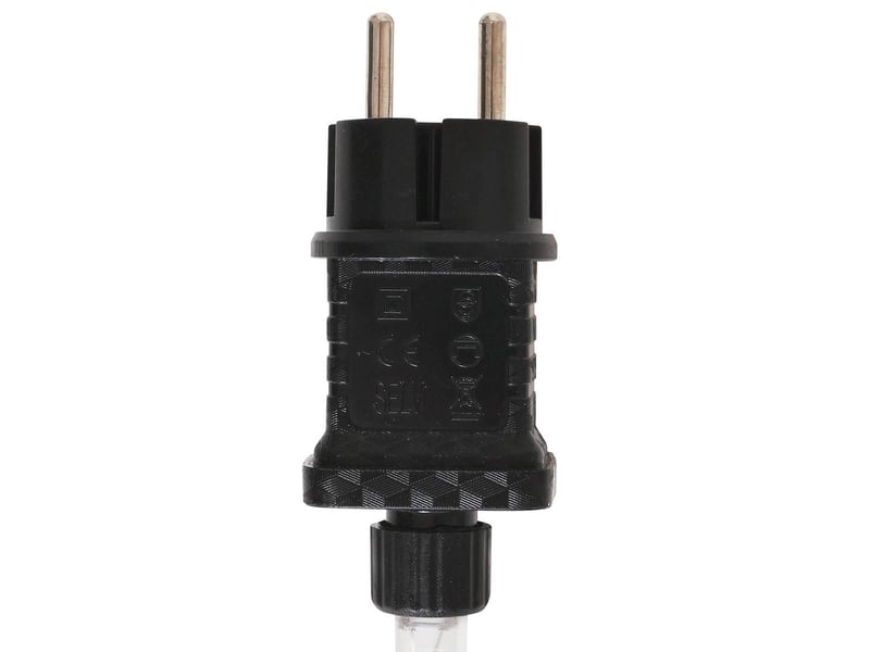  Guirlande lumineuse à pompons d'extérieur 10 m 500 led blanc chaud fil cuivre 13 fonctions avec minuteur et transformateur  - Conforama E