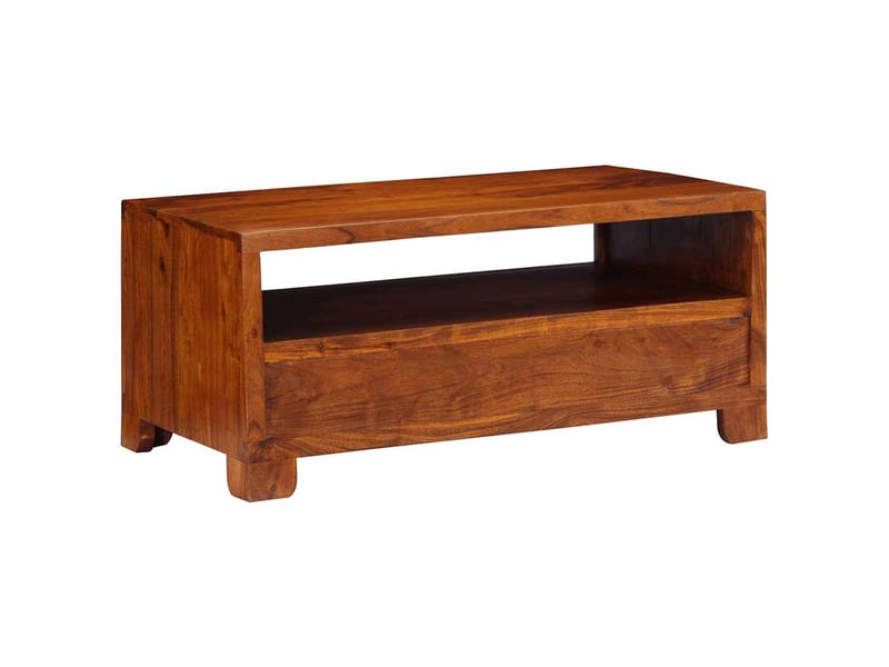  Table basse | table d'appoint salon 90x50x40 cm bois d'acacia massif  - Conforama D