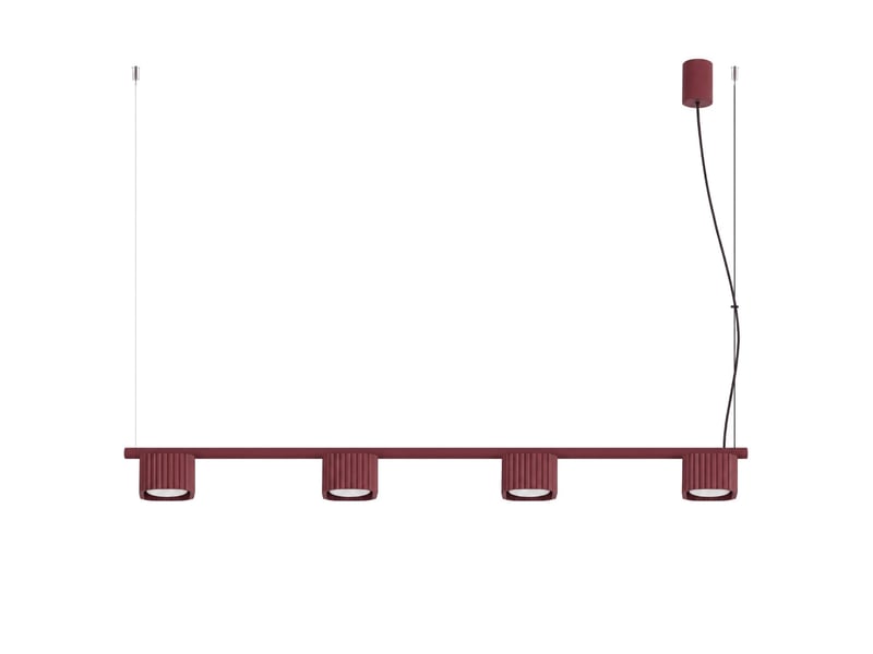 Lustre riff 4 bordeaux gx53 aluminium moderne 208x122x10cm SL.3076 - Conforama A