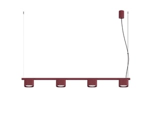 Lustre riff 4 bordeaux gx53 aluminium moderne 208x122x10cm