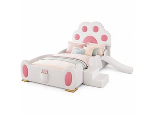 Lit simple 90x200 cm STILVORA coloris rose