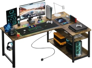 Bureau gaming  DL002-120-BR  coloris marron