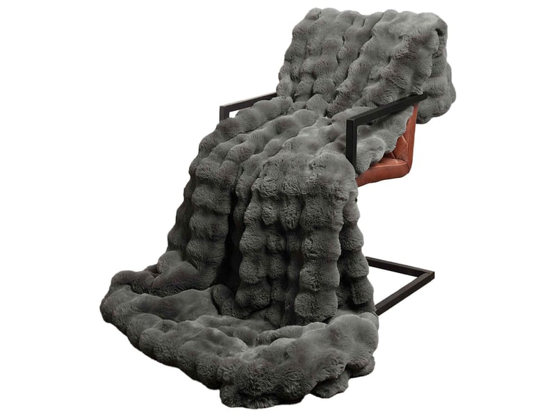  Couverture décorative, couverture antidérapante en fausse de lapin 4 pc 13.65 kg shl218  - Conforama C