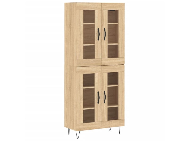  Buffet haut - bahut - meuble de rangement chêne sonoma 69,5x34x180 cm bois d'ingénierie  - Conforama A