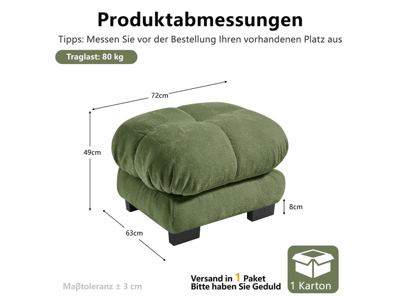  Tissu chenille ottoman-vert SF20260312008 - Conforama E