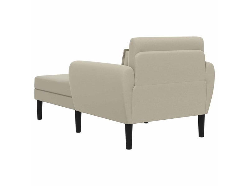 Vidaxl chaise longue sable velours granuleux - Conforama E