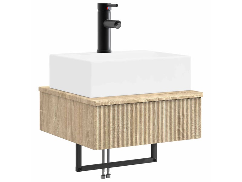  Basin de lavage mural, lavabo chêne sonoma 40x41x39 cm  - Conforama A