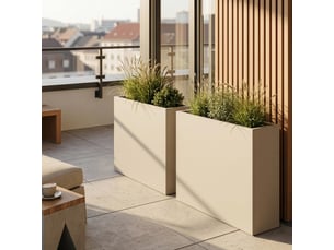 Bac à plantes vaargel acier 82 x 90 x 30 cm beige ail casa.pro