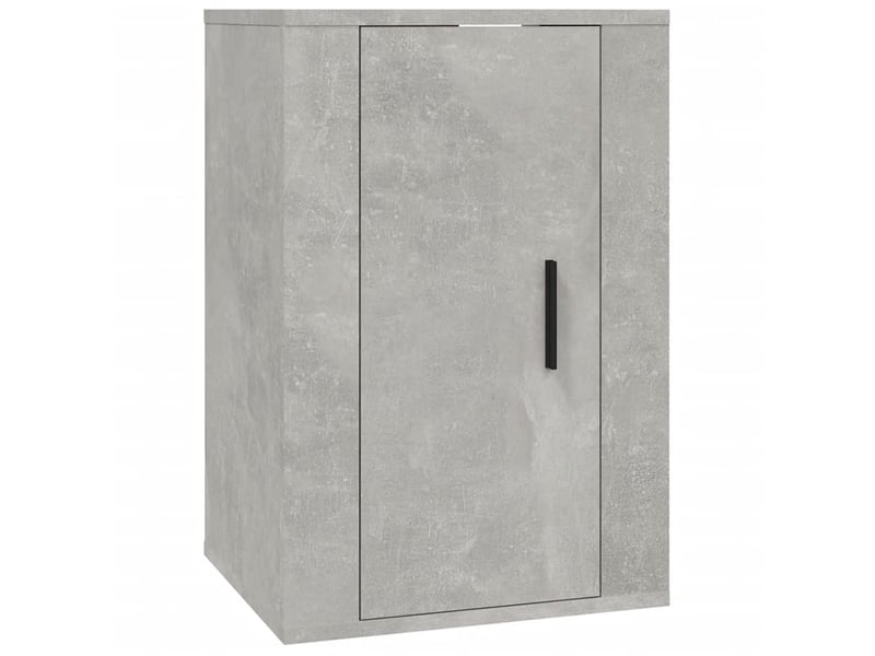  Lot de 2 meuble tv mural, meuble tv suspendu gris béton 40x34,5x60 cm  - Conforama D