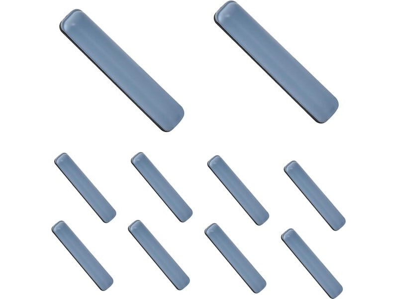  Lot de 20 curseurs carrés adhésifs de 16x75 mm, patins pour déplacer des meubles lourds sur la moquette  - Conforama B