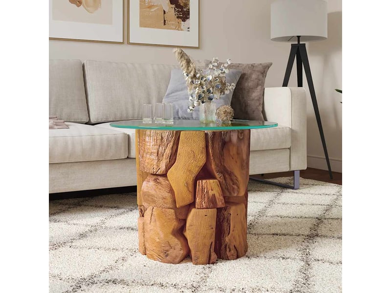  Table basse - table de salon - table à thé bois flottant de teck massif 60 cm  - Conforama B