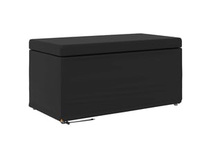 Tabouret bas, ottoman noir 81x41x40 cm