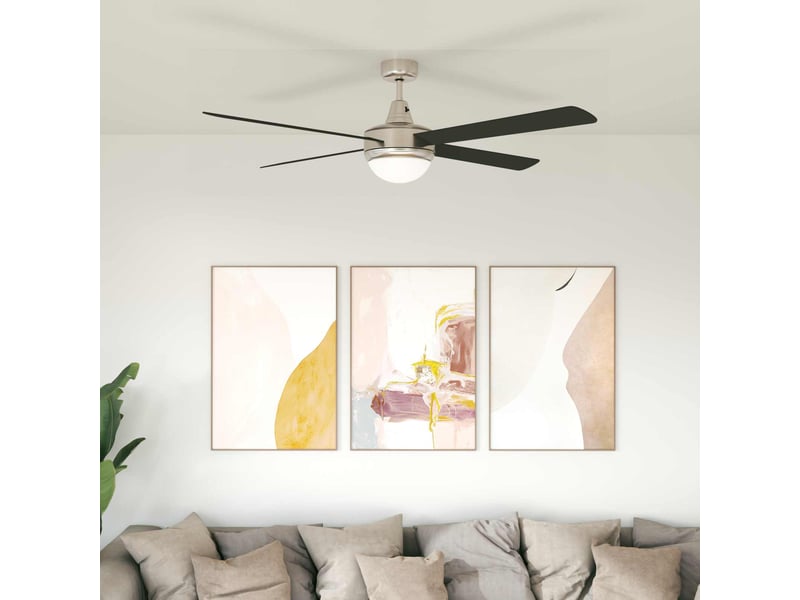  Vidaxl ventilateur de plafond avec lumière et télécommande ø 130 cm  - Conforama B