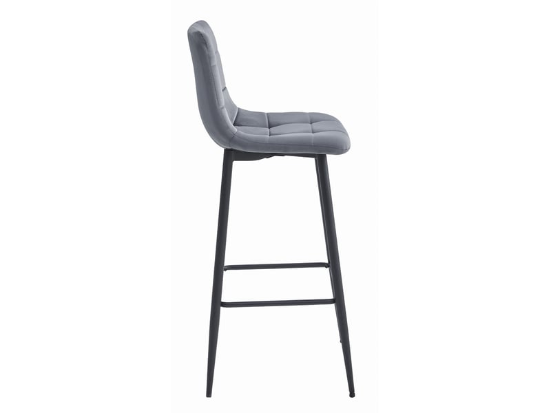 Family tabouret arceto - velours gris foncépieds noirs x 4  - Conforama D