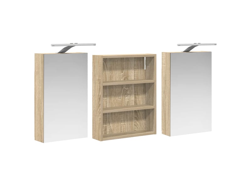  Ensemble de meubles de salle de bain 3 pcs 100x10.5x50 cm shl5974  - Conforama E