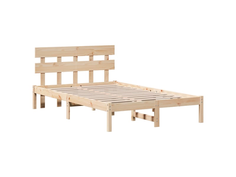  Cadre de lit marron 120 x 190 cm bois de pin massif  - Conforama B