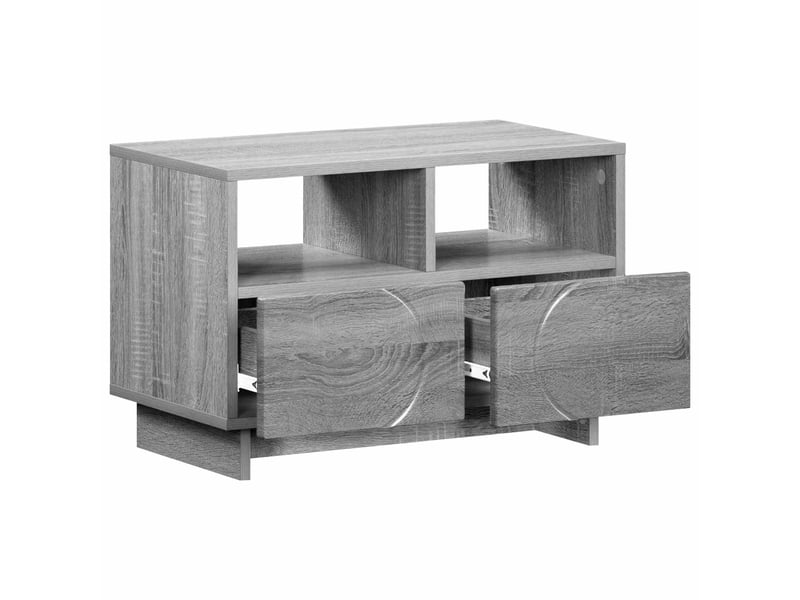  Meuble tv moderne, banc tv 60x34.5x40 cm sonoma gris bois d'ingénierie shl36241  - Conforama C