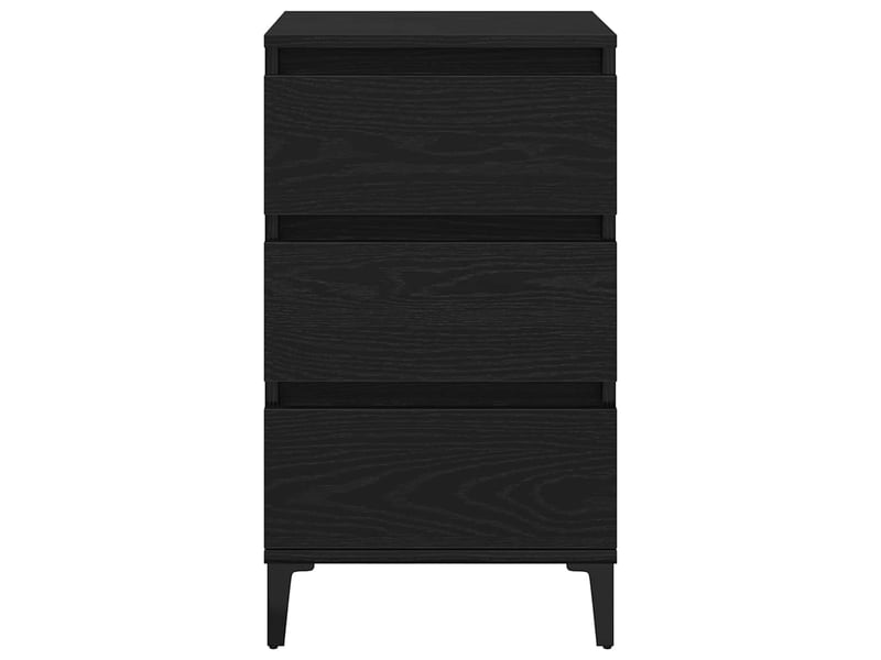  Table de chevet - cabinet de chevet - table de nuit chêne noir 45 x 35 x 44 cm bois d'ingénierie  - Conforama E