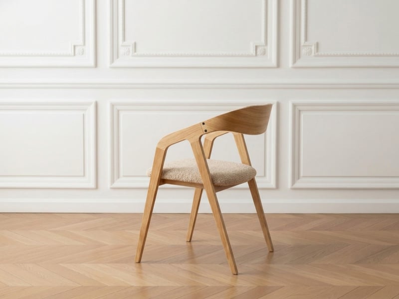  Bobochic lot de 2 chaises en bois de chêne prisca tissu bouclette beige PRISCA - Conforama D