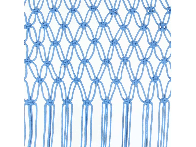  Rideau en macramé, rideau de porte bleu 140x240 cm coton cf43863  - Conforama E